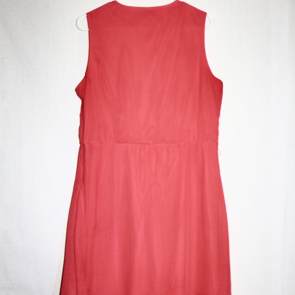 Chiffon Skater Dress, Size XL, Peach - Picture 2 of 7